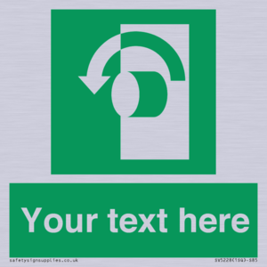 Custom Turn Anti-Clockwise Sign